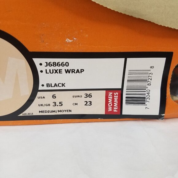 Merrell Luxe Wrap Mule Women's 6 Black Suede Leather Clog Metal Rivets Cone Heel - Picture 16 of 16